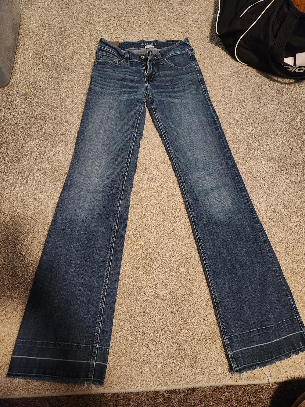 Ariat Women's Dark Blue Flare Jeans Trouser 26L